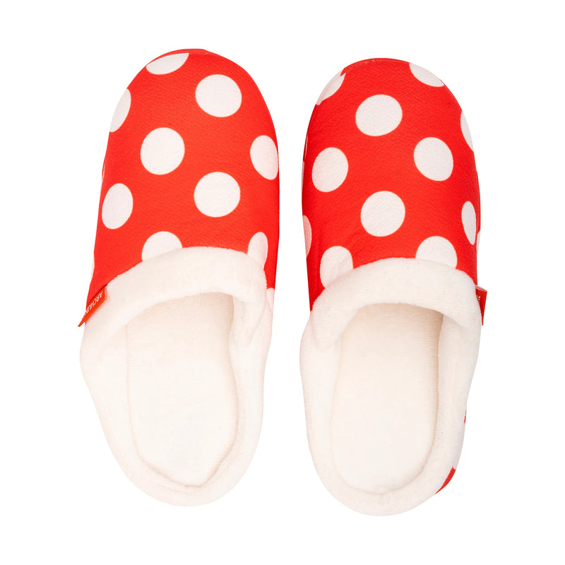 ARCHLINE Orthotic Slippers Slip On Scuffs Pain Relief Moccasins - Red Polka Dot - EUR 42 (Womens US 11)