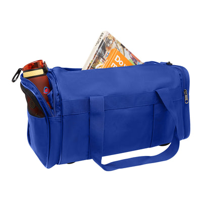 28L Travel Foldable Duffel Bag Gym Sports Luggage Foldaway School Bags - Royal Blue