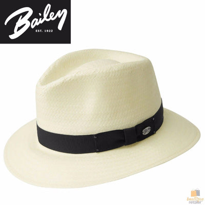 BAILEY Spencer Lite Straw Hat Summer Sun MADE IN USA Trilby Fedora in Natural - L