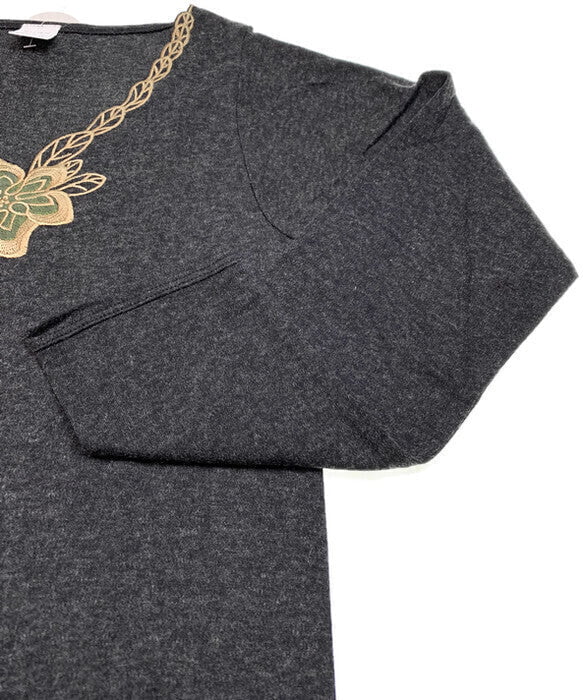 2pcs Set Womens Merino Wool Blend Pants & Top Underwear Leggings Thermal Thermals - Black - 20-22