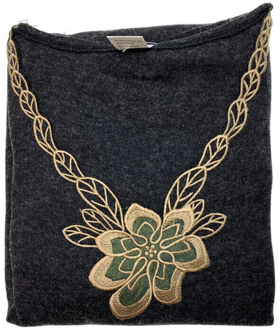 Ladies Merino Wool Blend Long Sleeve Thermal Spencer Top Thermals Underwear - Black - 16-18