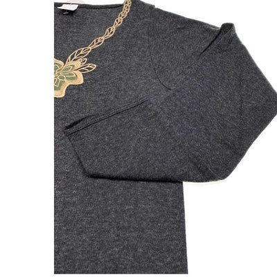 Ladies Merino Wool Blend Long Sleeve Thermal Spencer Top Thermals Underwear - Black - 20-22