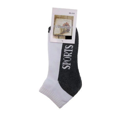 24x COTTON ANKLE SOCKS Sport Cushion Foot Low Cut Running - Assorted Colours Bulk - 11-14