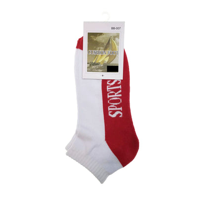 24x COTTON ANKLE SOCKS Sport Cushion Foot Low Cut Running - Assorted Colours Bulk - 6-11