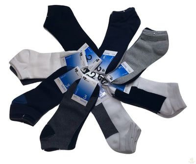 24x COTTON ANKLE SOCKS Sport Low Cut Mens Womens Running  BULK Anklet - Mixed Colour Pack - 2-8