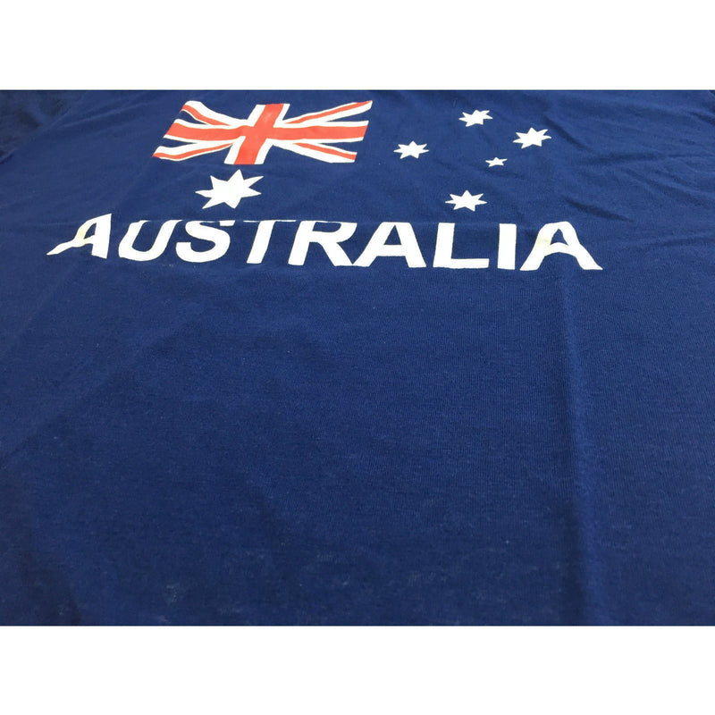 Adult AUSTRALIAN T Shirt Australia Day 100% COTTON Souvenir Tee Top Flag - Blue - XX-Large