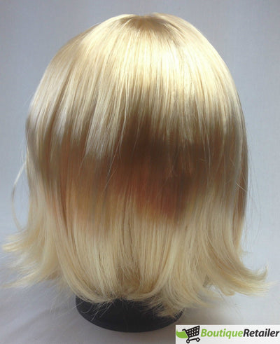 Bob Wig Costume Short Straight Fringe Cosplay Party Full Hair Womens Fancy Dress - Blonde