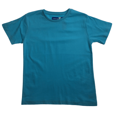 KIDS PLAIN T SHIRT Childrens Child 100% COTTON Boys Girls Basic Blank Tee Top - Bright Mint - 10