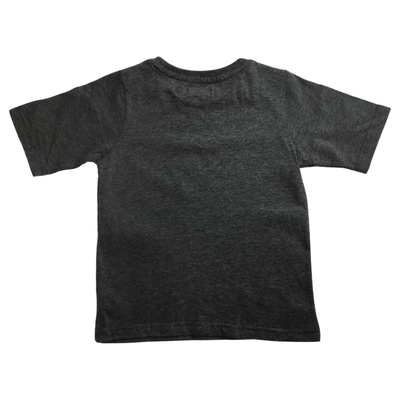 KIDS PLAIN T SHIRT Childrens Child 100% COTTON Boys Girls Basic Blank Tee Top - Grey Marle - 6