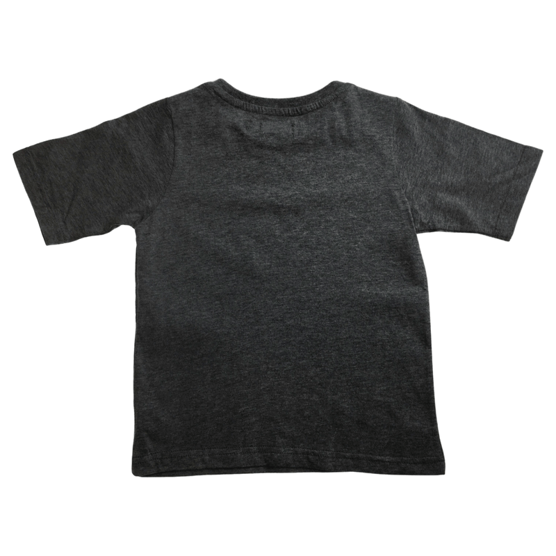 KIDS PLAIN T SHIRT Childrens Child 100% COTTON Boys Girls Basic Blank Tee Top - Grey Marle - 6