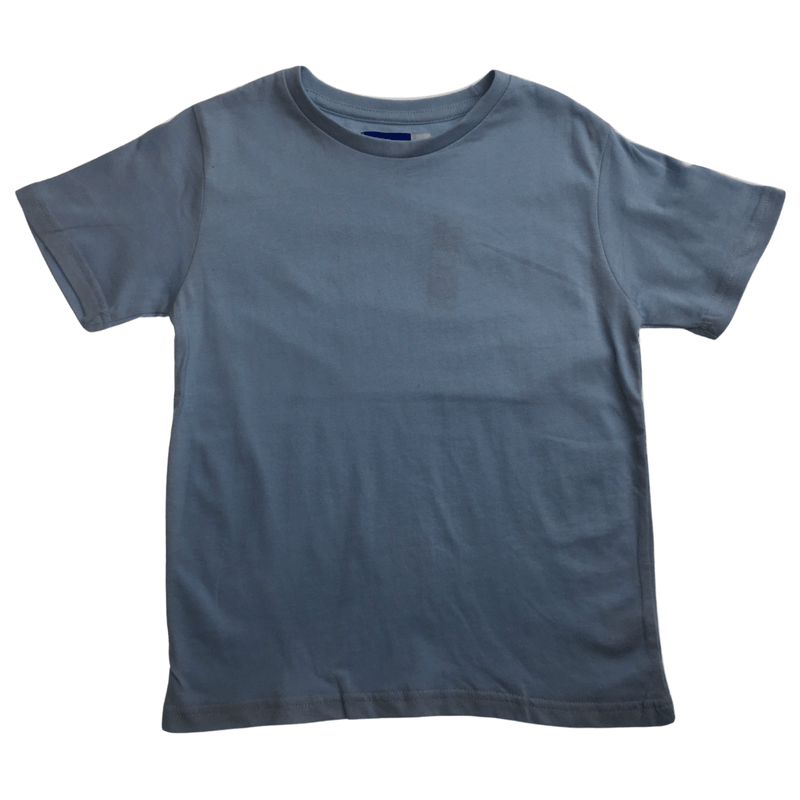 KIDS PLAIN T SHIRT Childrens Child 100% COTTON Boys Girls Basic Blank Tee Top - Sky Blue - 12