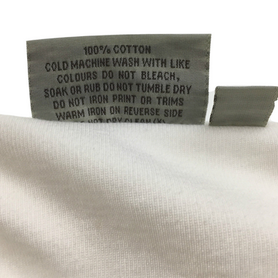 Mens 100% COTTON PLAIN LONG SLEEVE TOP Basic T Shirt Tee Slim Fitted Style - White - XL