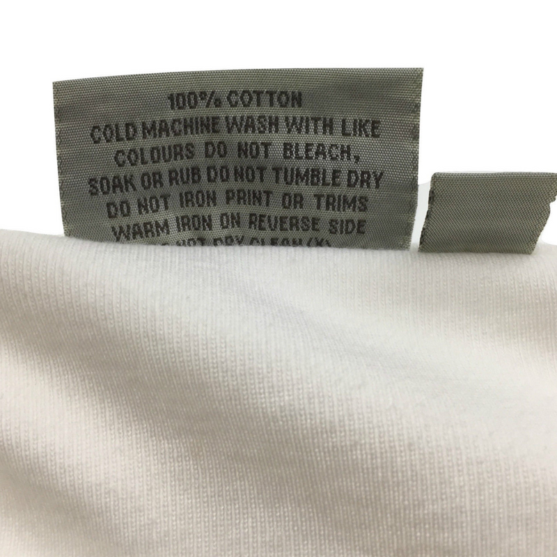 Mens 100% COTTON PLAIN LONG SLEEVE TOP Basic T Shirt Tee Slim Fitted Style - White - XL