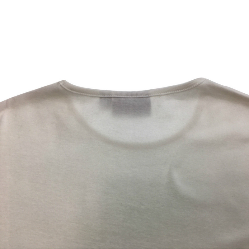 Mens 100% COTTON PLAIN LONG SLEEVE TOP Basic T Shirt Tee Slim Fitted Style - White - XL