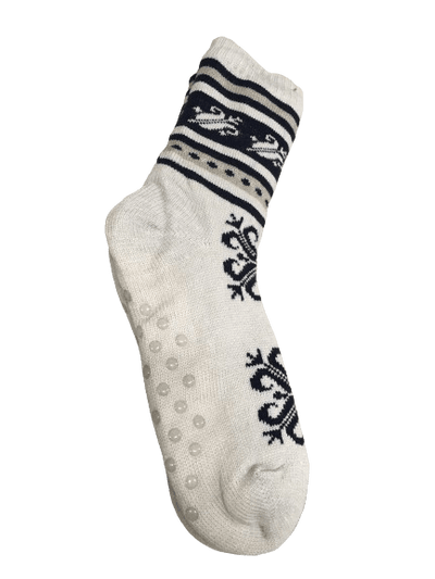 1 Pair Mens Non Slip Thick Fur Warm Winter Bed Socks Thermal Warm Cushion - One Size