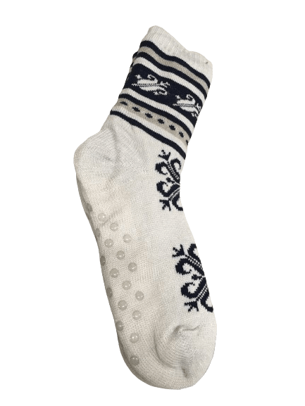 1 Pair Mens Non Slip Thick Fur Warm Winter Bed Socks Thermal Warm Cushion - One Size