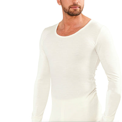 Mens THERMAL Long Sleeve Top Merino Wool Blend Underwear AUS MADE Thermals Warm - XX-Large (110cm)