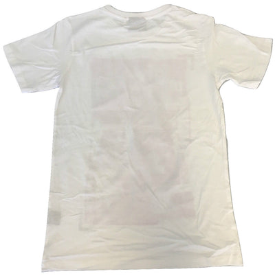 100% Cotton T-Shirt with Print Design Slim Fit Basic Tee Top XS-XXL - White - L