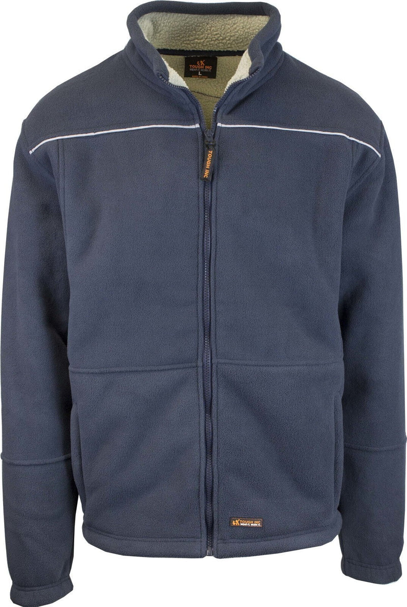 Mens Full Zip Sherpa Polar Fleece Jumper Lined Warm Winter Jacket Pullover  - XL