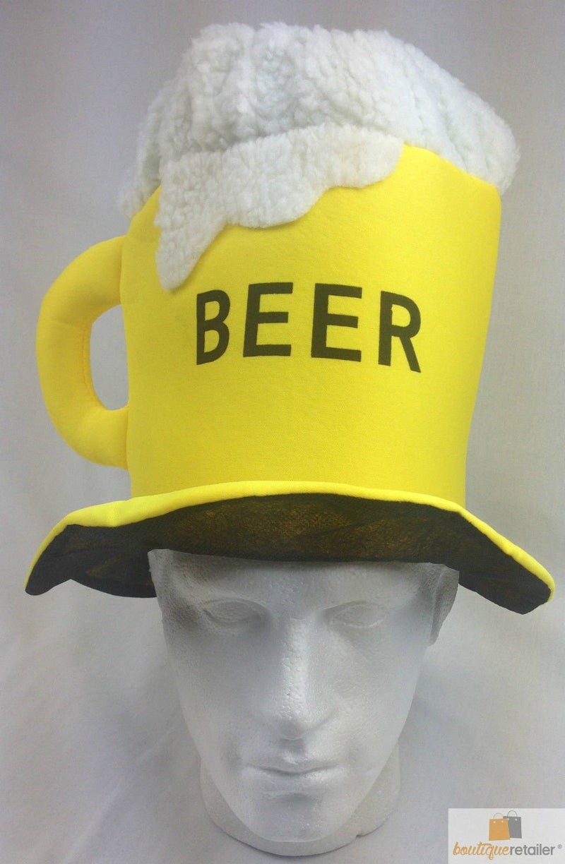 BEER HAT Drinking Mug Party Costume Accessory Fancy Dress Cap Halloween Unisex