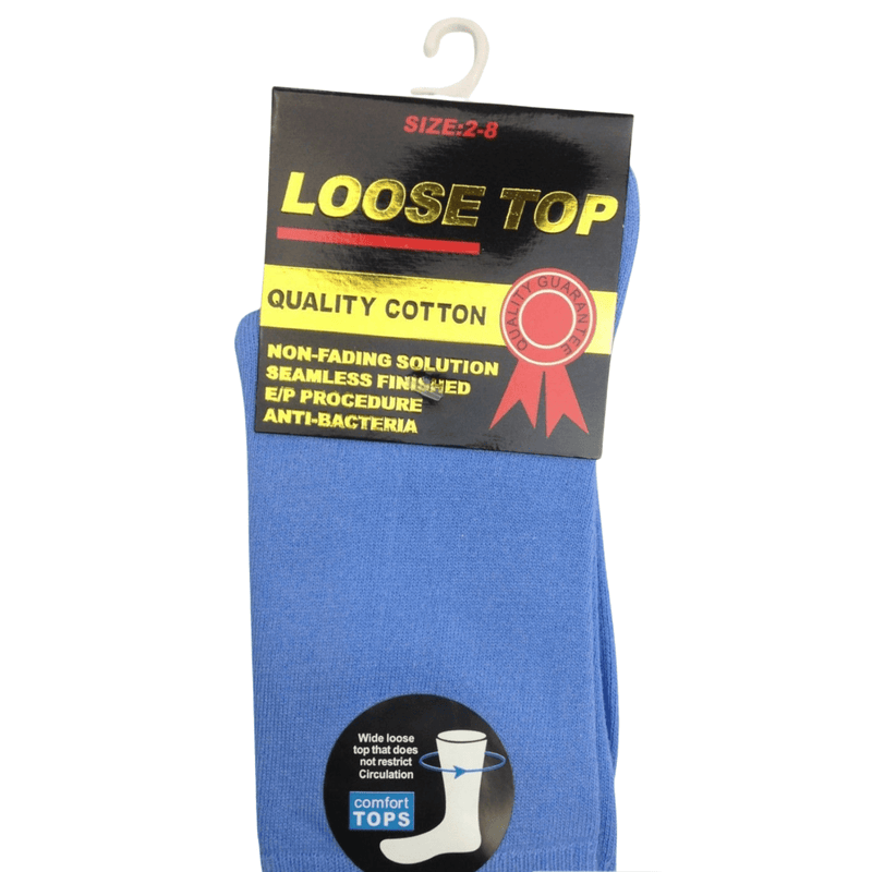 1x Pair COTTON Rich LOOSE TOP SOCKS Dress Medical Circulation Diabetic Comfort -  -