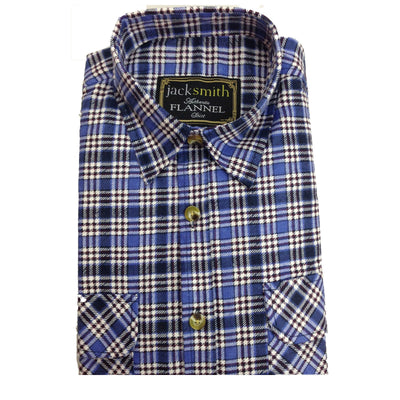 Mens FLANNELETTE SHIRT Check 100% COTTON Flannel Vintage Long Sleeve - 48 (Full Placket) - 4XL