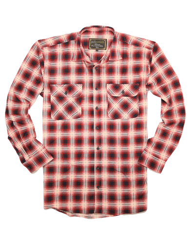 Mens 100% Cotton Flannelette Shirt Long Sleeve Check Authentic Flannel - Red/Navy - 5XL
