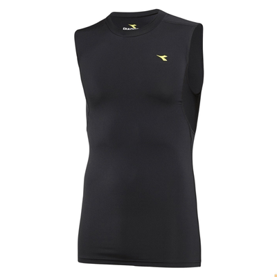 Diadora Mens  Compression Sleeveless Muscle Top Gym Thermal - Black