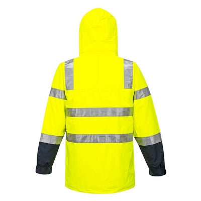 HUSKI Transit Hi Vis Waterproof Jacket Industrial Workwear Reflective UPF 50+ - Yellow - S (92cm)