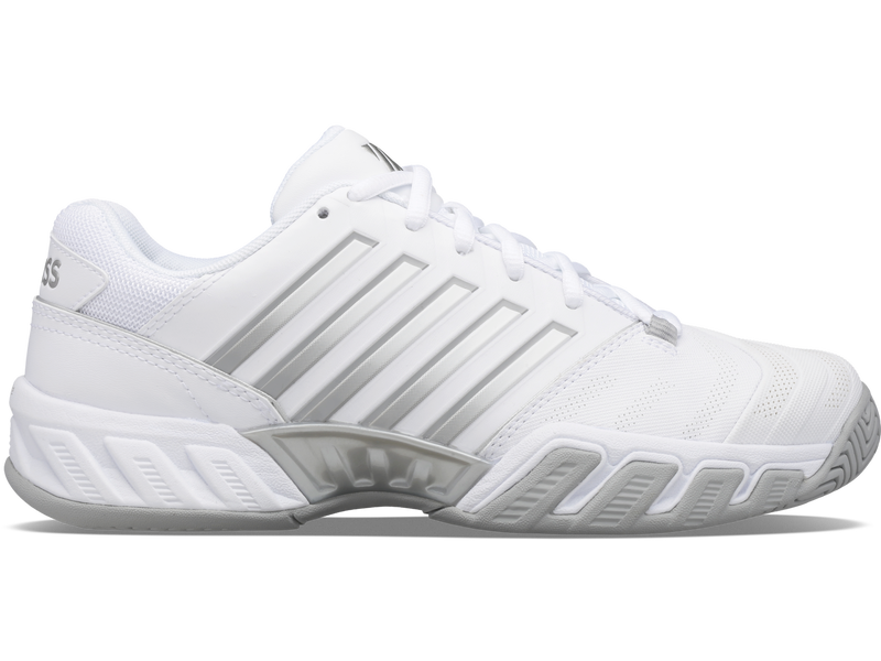 K-Swiss Womens Bigshot 4 AC Tennis Shoes - White/Silver - US 8.5