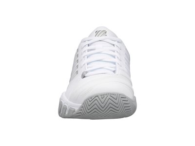K-Swiss Womens Bigshot 4 AC Tennis Shoes - White/Silver - US 8.5