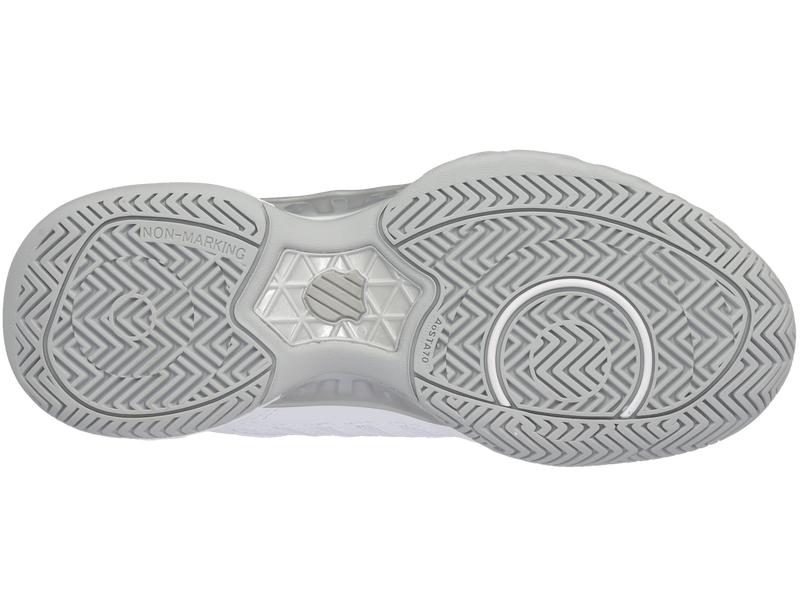 K-Swiss Womens Bigshot 4 AC Tennis Shoes - White/Silver - US 8.5