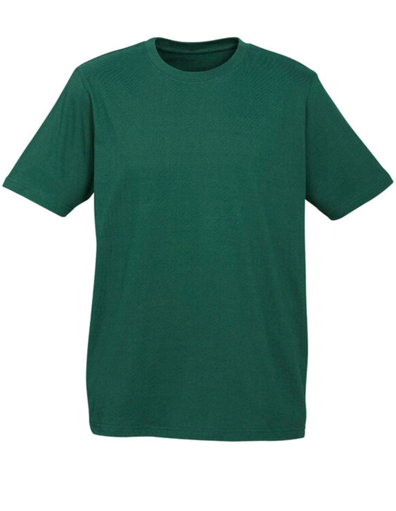 Plain T-Shirt 100% COTTON Basic Blank Tee Mens Ladies Casual BULK Adults - Bottle Green - S