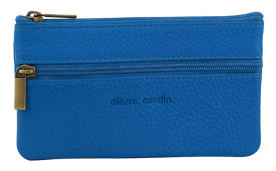 Pierre Cardin Ladies Womens Genuine Leather RFID Coin Purse Wallet - Aqua