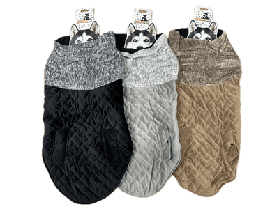 80cm Quilted Dog Jacket Coat Warm Winter Pet Clothes Vest Padded Windbreaker