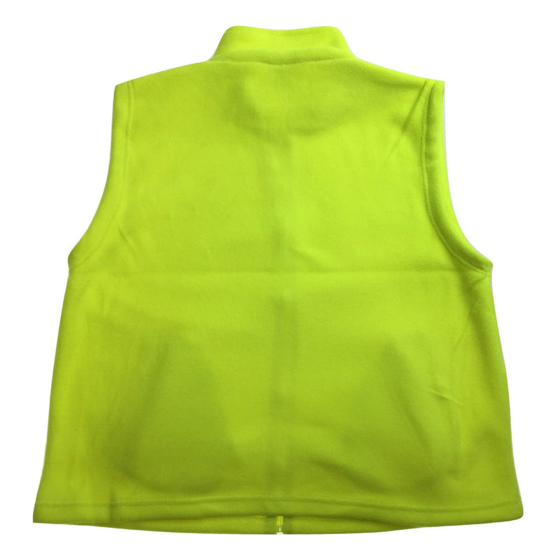 PLAIN HI VIS Polar Fleece Vest Full Zip Safety Workwear High Visibility Fleecy - Fluro Yellow - XL