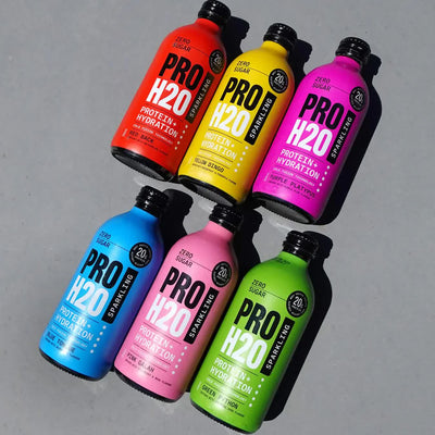 6x PRO H20 Sparkling 20g Protein Hydration Drink Zero Sugar Hydrate Mix Pack