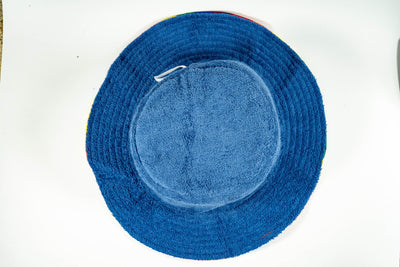 Rainbow Terry Towelling Bucket Hat Gay Lesbian Mardi Gras Party Cap LGBT - Reversible - X-Large (60cm)