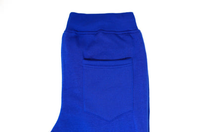 Mens Skinny Track Pants Joggers Trousers Gym Casual Sweat Cuffed Slim Trackies Fleece - Royal Blue - XL