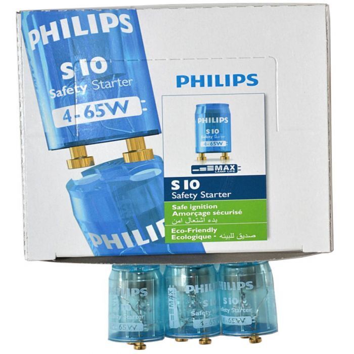 Philips S10 Safety Starters for Fluorescent Lamps Lights - 3 Boxes of 25