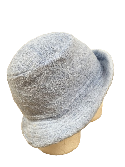 Stingy Brim Terry Towelling Bucket Hat Daggy Fishing Camping Lad Cap 100% COTTON - Sky Blue - S/M