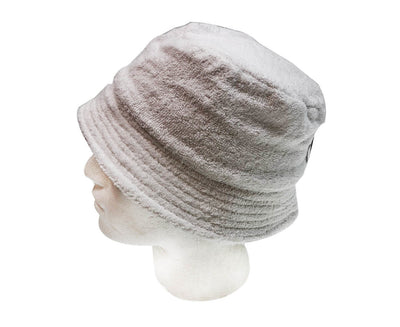 Stingy Brim Terry Towelling Bucket Hat Daggy Fishing Camping Lad Cap 100% COTTON - White - XXL