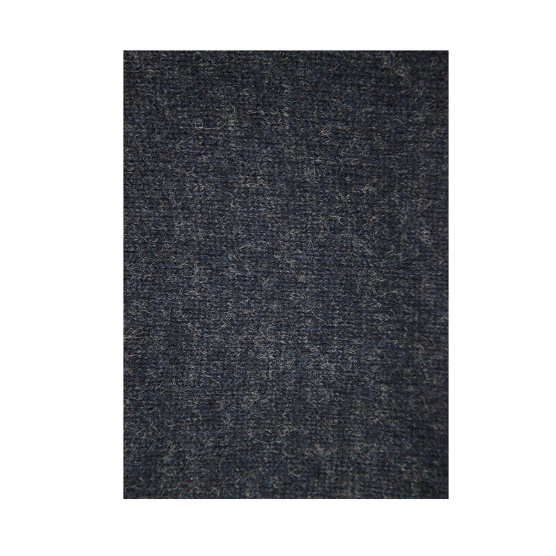 100% SHETLAND WOOL CREW Round Neck Knit JUMPER Pullover Mens Sweater Knitted - Navy - 6XL