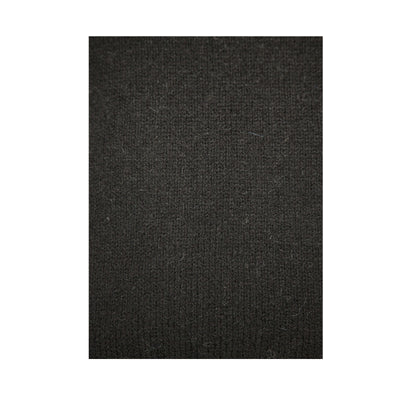 100% SHETLAND WOOL CREW Round Neck Knit JUMPER Pullover Mens Sweater Knitted - Plain Black - L