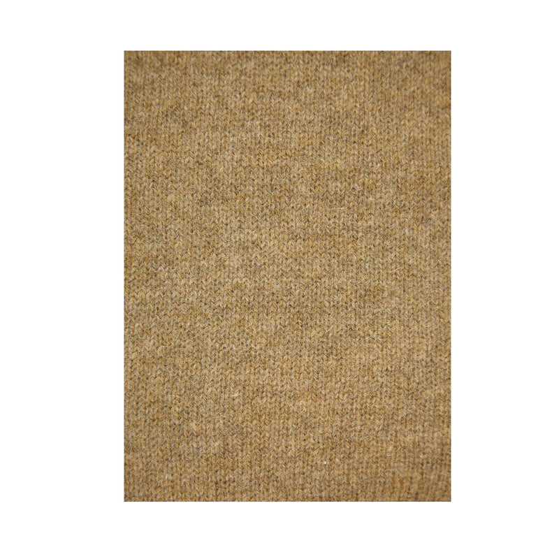 100% SHETLAND WOOL CREW Round Neck Knit JUMPER Pullover Mens Sweater Knitted - Nutmeg - 3XL