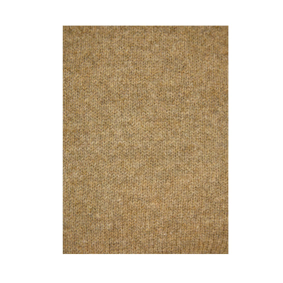 100% SHETLAND WOOL CREW Round Neck Knit JUMPER Pullover Mens Sweater Knitted - Nutmeg - 5XL