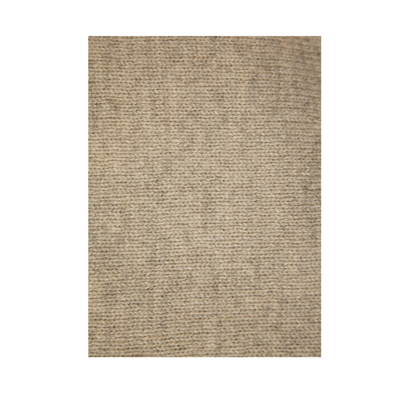 100% SHETLAND RAGG WOOL CREW Round Neck Knit JUMPER Pullover Mens Sweater Knitted - Beige - 6XL