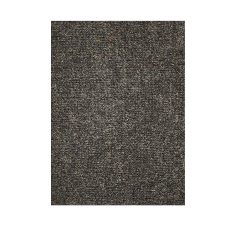 100% SHETLAND RAGG WOOL Half Zip Up Knit JUMPER Pullover Mens Sweater Knitted - Charcoal - 4XL