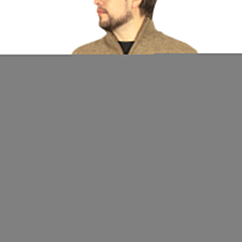 100% SHETLAND RAGG WOOL Half Zip Up Knit JUMPER Pullover Mens Sweater Knitted - Nutmeg - XL