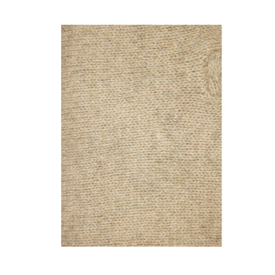 100% SHETLAND RAGG WOOL Half Zip Up Knit JUMPER Pullover Mens Sweater Knitted - Oat Marle - M